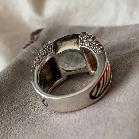 EUC - David Yurman Prasiolite and Diamond Ring - Picture 9 of 16